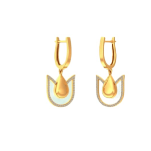 22K (916) Yellow Gold Stud Earring for Women