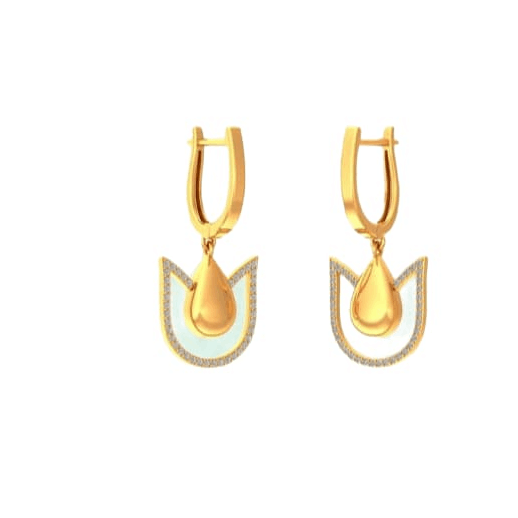 Buy Latkan Type Diamond Earring  Kasturidiamondcom