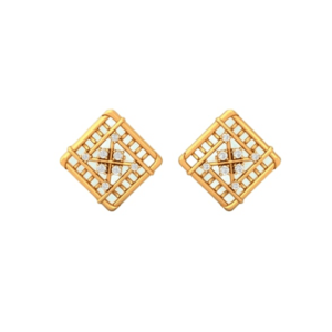 Round Floral Cluster Diamond Earring