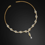 Sehgal Gold 22K Sparkling Stone Choker Necklace For Women