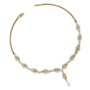 Sehgal Gold 22K Sparkling Stone Choker Necklace For Women