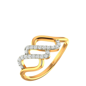 Brilliant Yellow Gold Flower Shaped Ring For Women