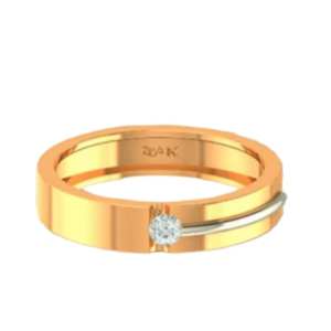 One Stone 22k Yellow Gold Ring 3.43gm