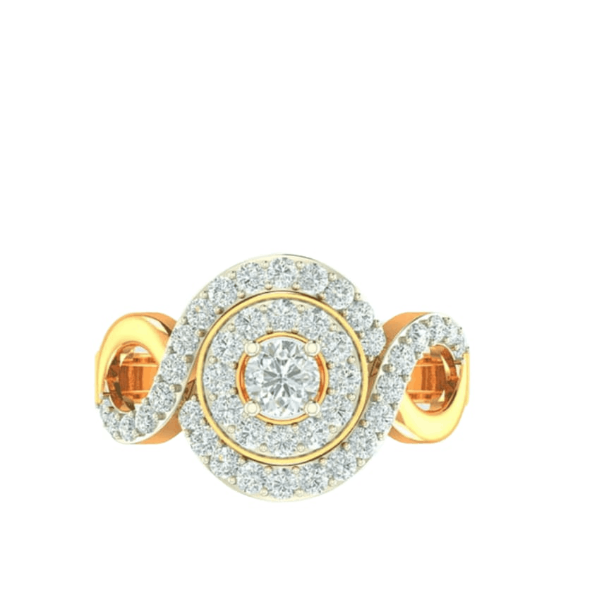 Swirl Design Diamond Ring 14K White Gold .38ct E/I1