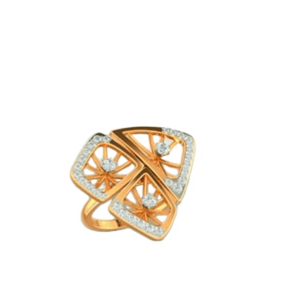 Elegant 22K Golden Engagement Ring