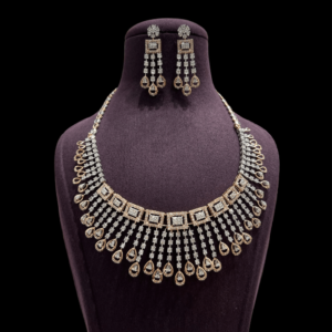Sehgal Gold  Diamond Choker Necklace With Earring