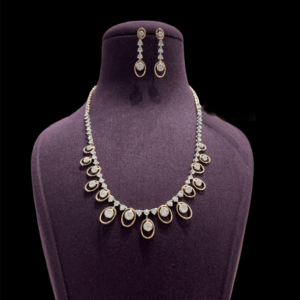 Sehgal Gold  Diamond Choker Necklace With Earring