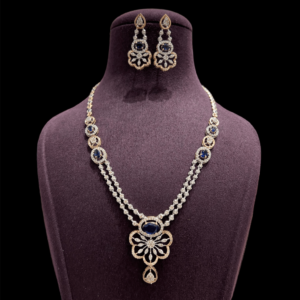 Sehgal Gold 14KT Diamond Necklace With Earring