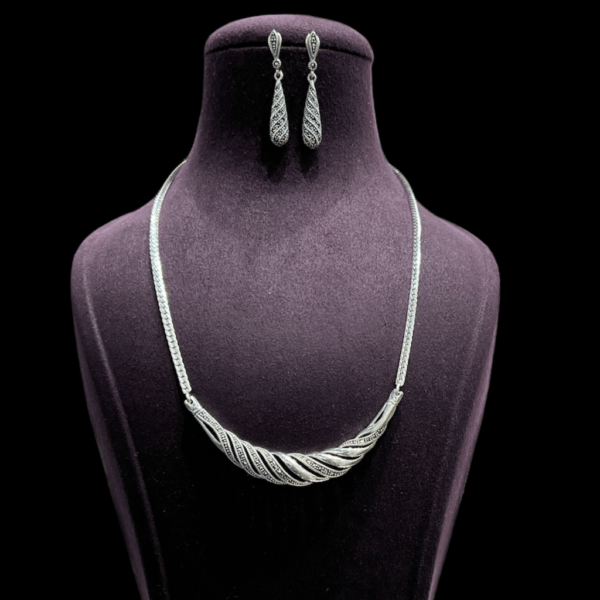 Sterling Silver Necklace Set For Women