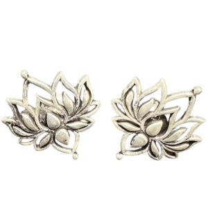 Lotus Flower Silver Earring For Women