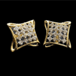 Square Shaped Diamond Stud Earring