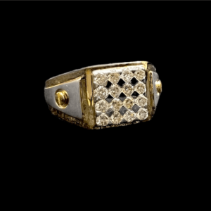 14KT Yellow Gold and Diamond Ring for Men