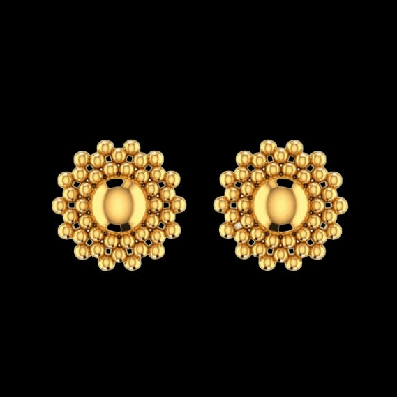 Dangling Pearl Earrings in Yellow Gold | KLENOTA