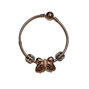 Rose Gold 925 Silver Butterfly Bracelet