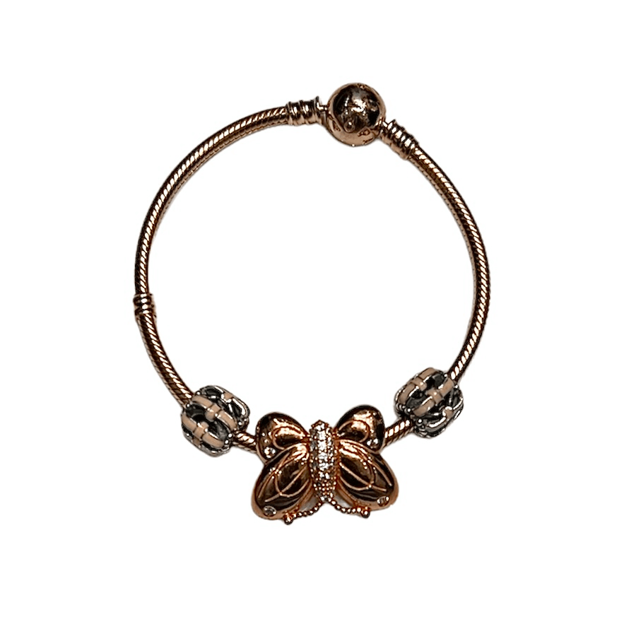 Contemporary Silver Plated Butterfly Link Bracelet – Priyaasi