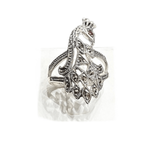 Sterling Silver Peacock Style Ring