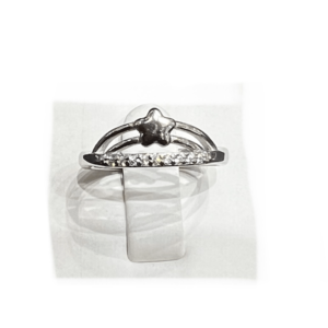 Sterling Silver Zircon Layered Ring