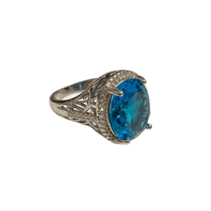 Sterling Silver Azure Blue Ring