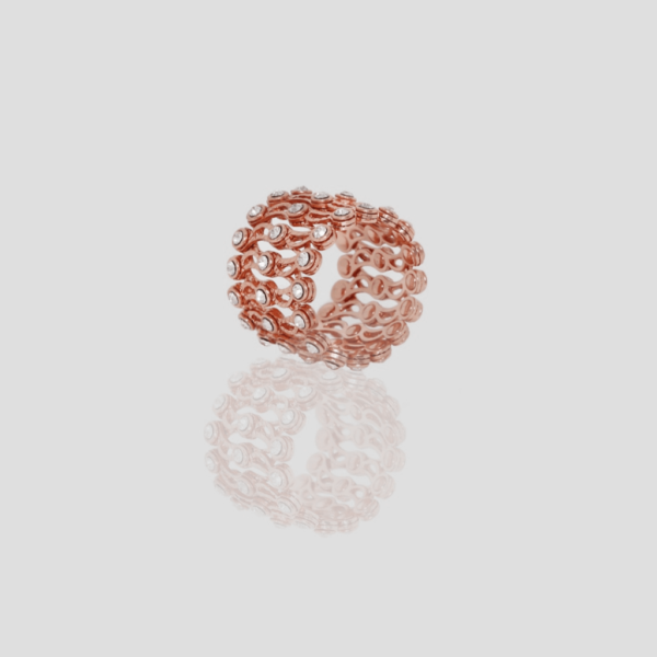 Sterling Silver Rose Bracelet Cum Rings