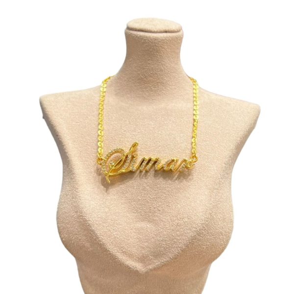 Yellow Gold 22Kt Customised Name Pendant