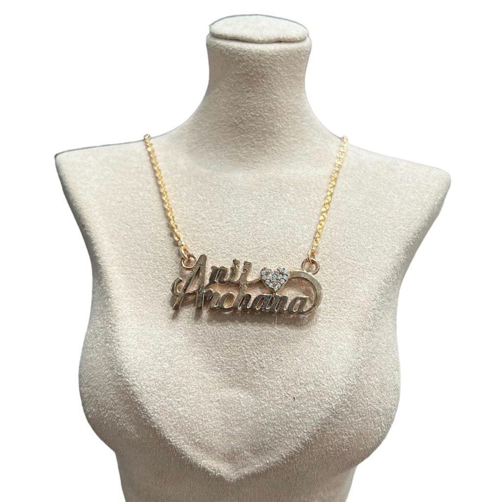 Personalized Gold Necklace with a Name and Palm Trees - Tales In Gold