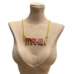 Personalized Name Yellow Gold Pendant