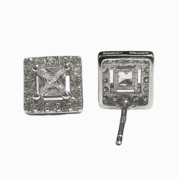 Silver Shine Bright Like Floral Stud Earring
