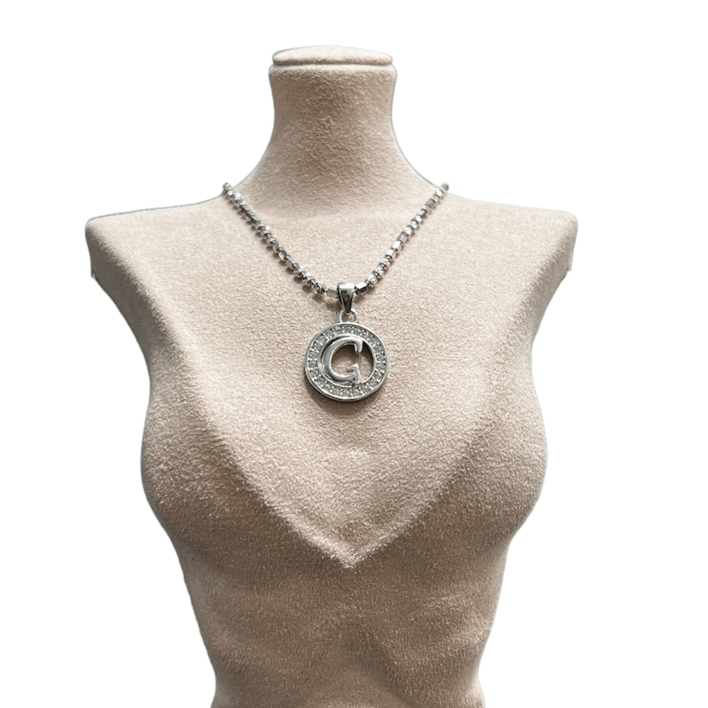 Initial pendant G Letter Charms Diamond Necklace 18K Gold-G,VS  (G-H/VS1-VS2) – Glitz Design