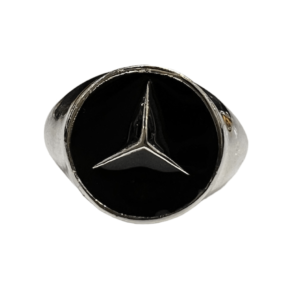 Silver Mercedes Logo Ring