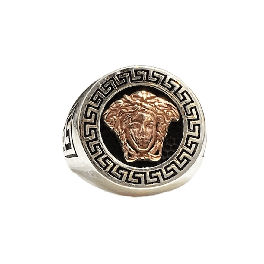 Silver & gold brilliant design premium-grade quality ring for men - – Soni  Fashion®