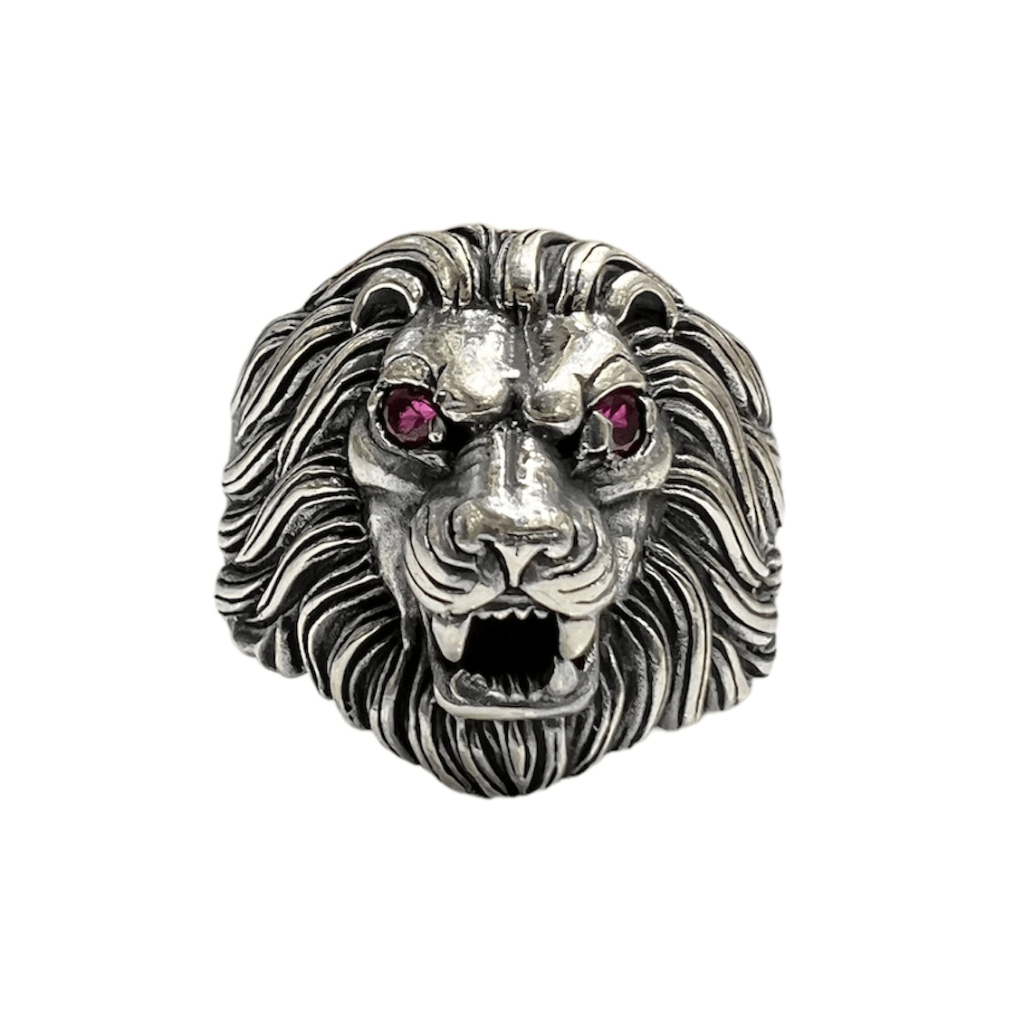 Lion Pattern Ring For Men Real 925 Sterling Silver Handmade Turkish Style  High quality Trend Jewelry Fashion Vintage Gift Special Design Accessory  Stone Zircon Onyx Agate - AliExpress