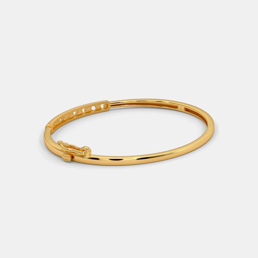Buy 18K Gold Over Sterling Silver Italian Oval Hinged Bangle Bracelet for  Women Girls 675 to 8 Inch 925 Made in Italy Online at desertcartINDIA