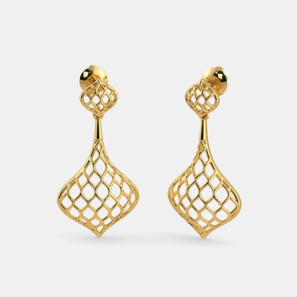 18kt gold earrings ear stud vintage antique tribal old gold jewelry | eBay