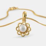 Yellow Gold White Pearl Pendant