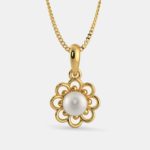 Yellow Gold White Pearl Pendant