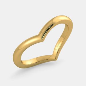 Heart Shaped Gold Ring