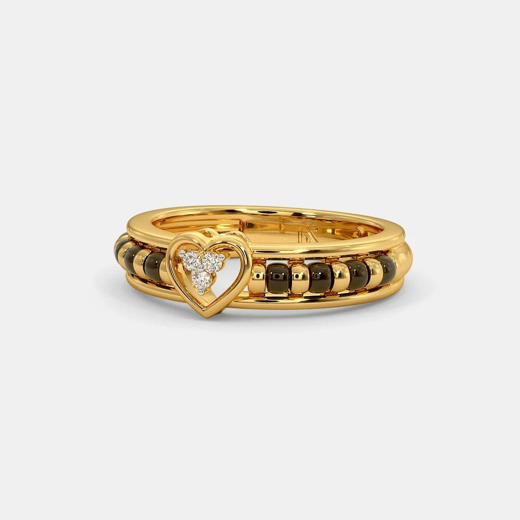 Golden Waves of Love Mangalsutra Ring – GIVA Jewellery