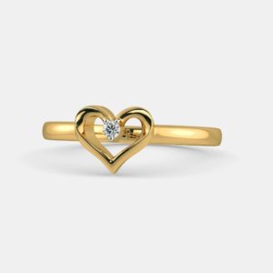 One Stone Heart Ring For Her