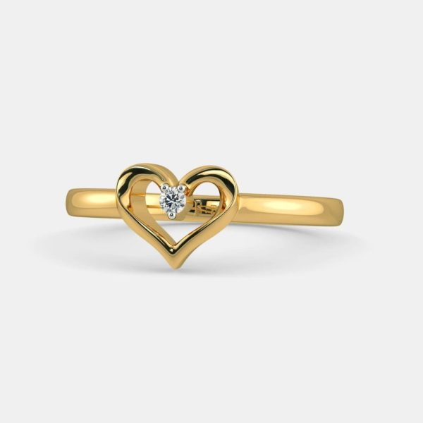 One Stone Heart Ring For Her