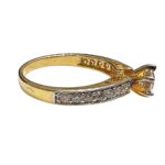 14Kt One Stone Diamond Ring