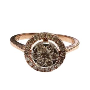 Yellow Gold 14Kt Floral Spin Ring