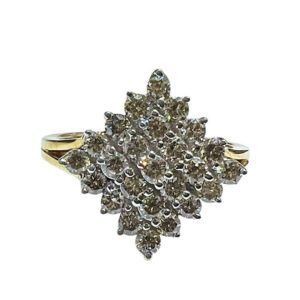 Yellow Gold 14Kt Floral Spin Ring