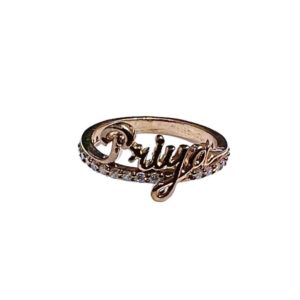 Rose Gold Personalised Eternal Name Ring