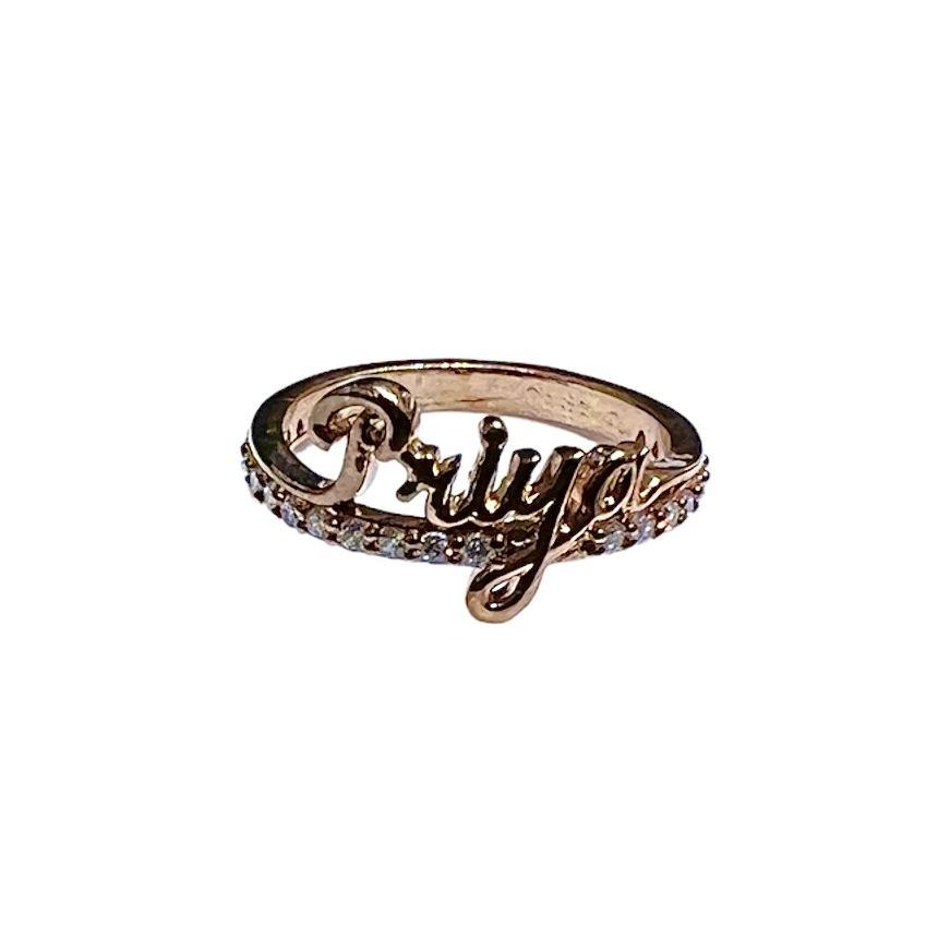 Spotlight Personalized Customized Name Ring made of Brass for Women and  Girls (Adjustable Size) Design 4 : Amazon.in: Fashion