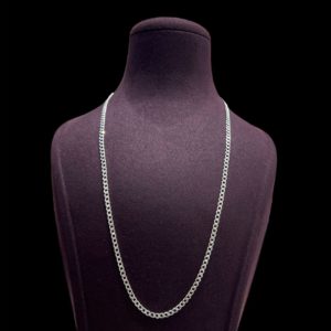 Classic Silver Link Chain For Men's