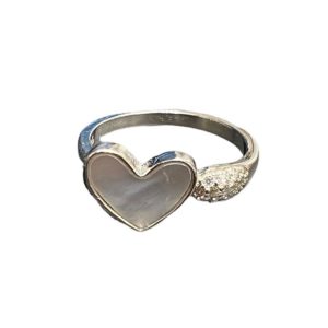 Sterling Silver Dangling Heart Ring