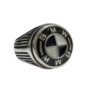 925 Sterling Silver Mercedes Logo Ring