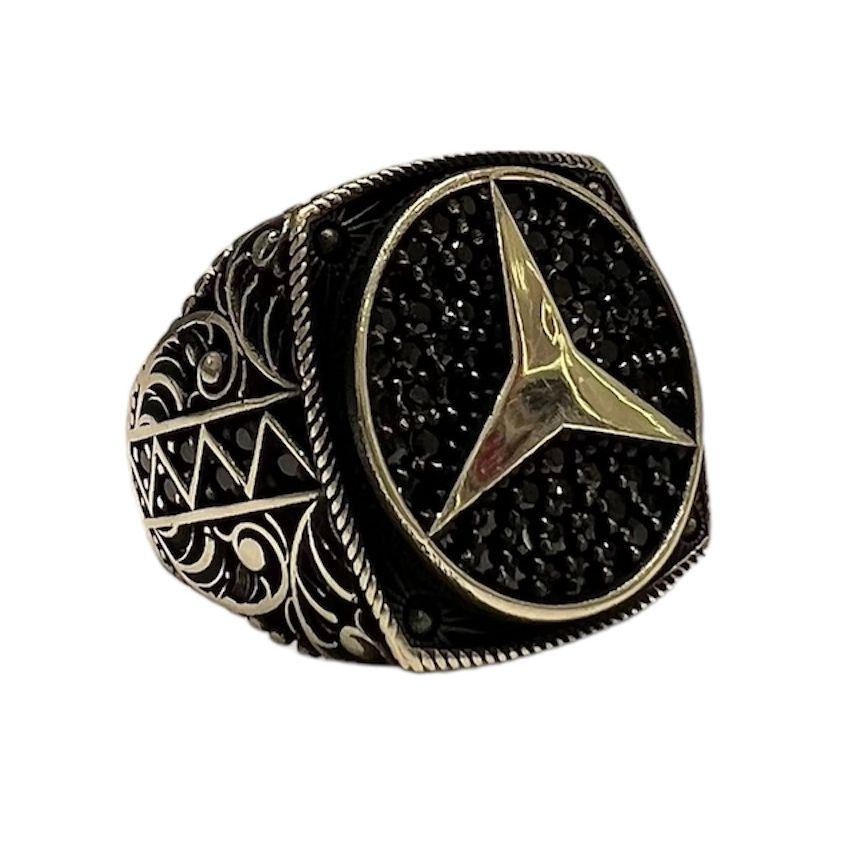 Mercedes Logo Ring | Rings for men, Jewelry design, Rings