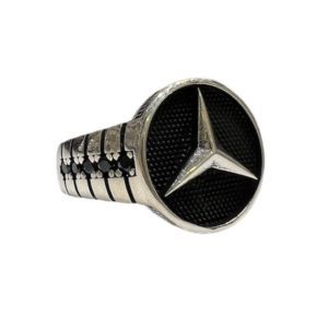 Mercedes Benz Silver Rings