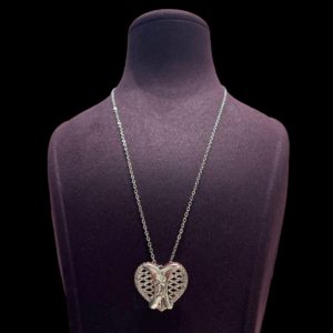 Sterling Silver Chain Linked Heart Pendant